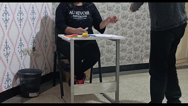 I fail the final exam and fuck my teacher to pass the course